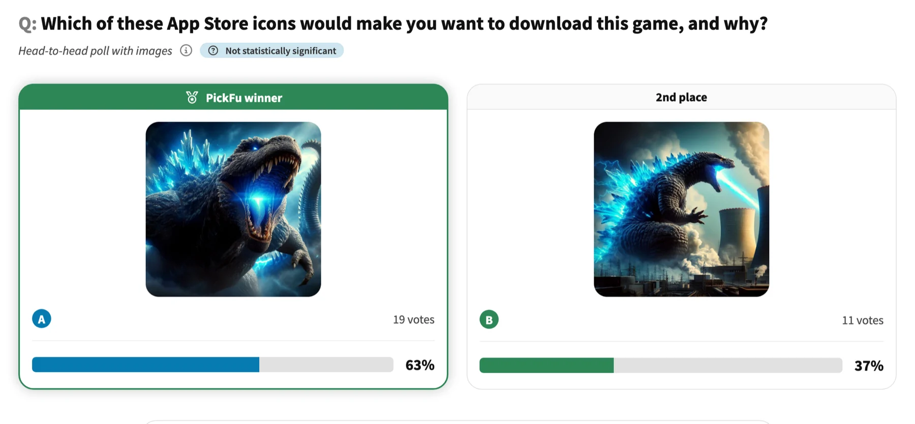 Indie game marketing test example poll