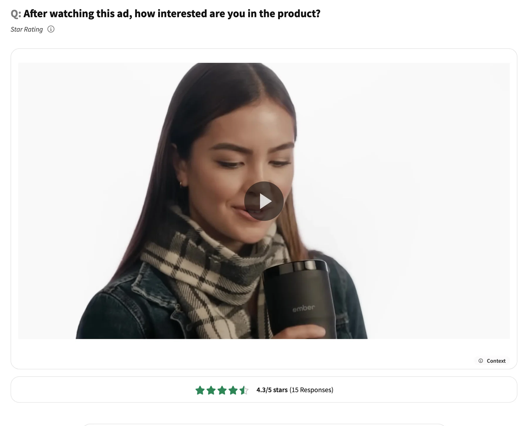 Rapid ad feedback example poll