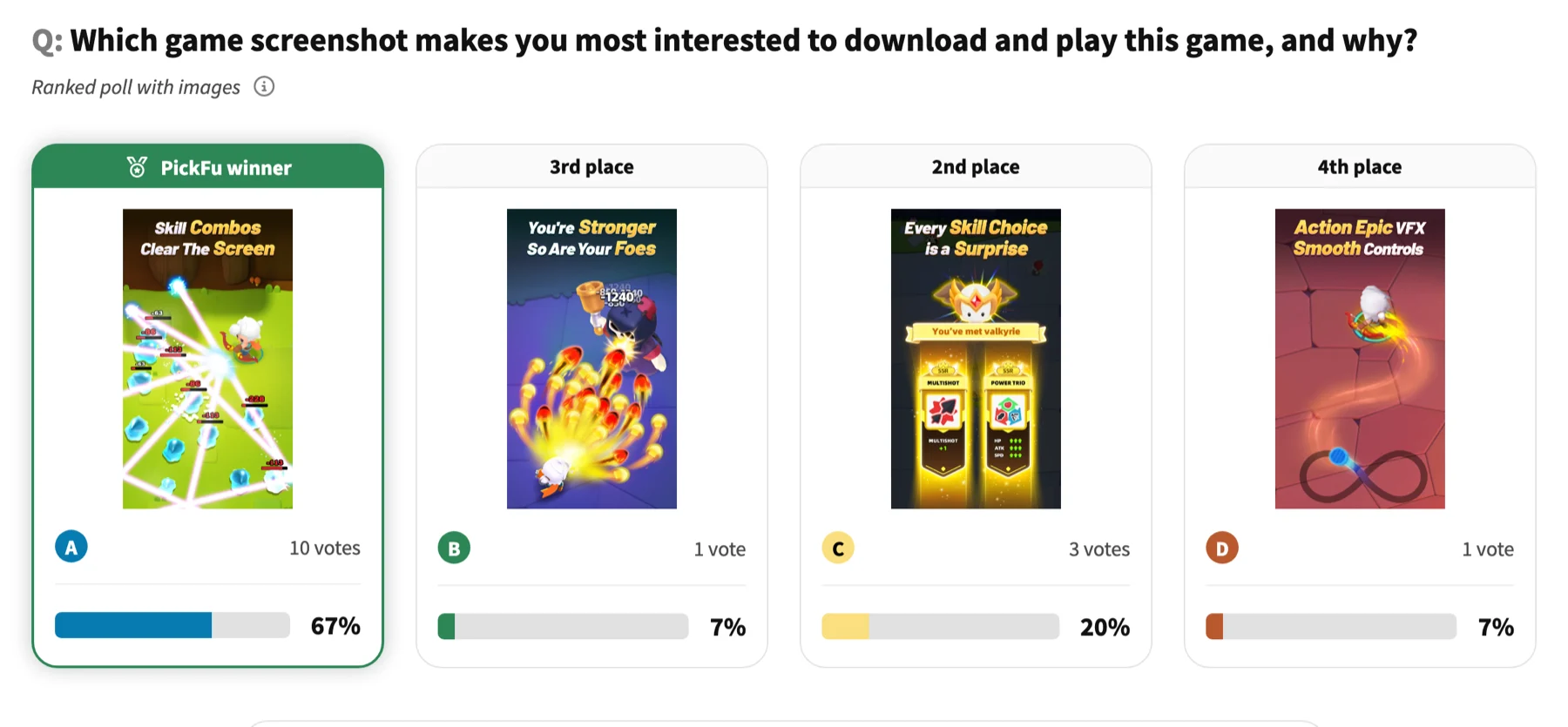 Rapid App Store screenshot order test example poll