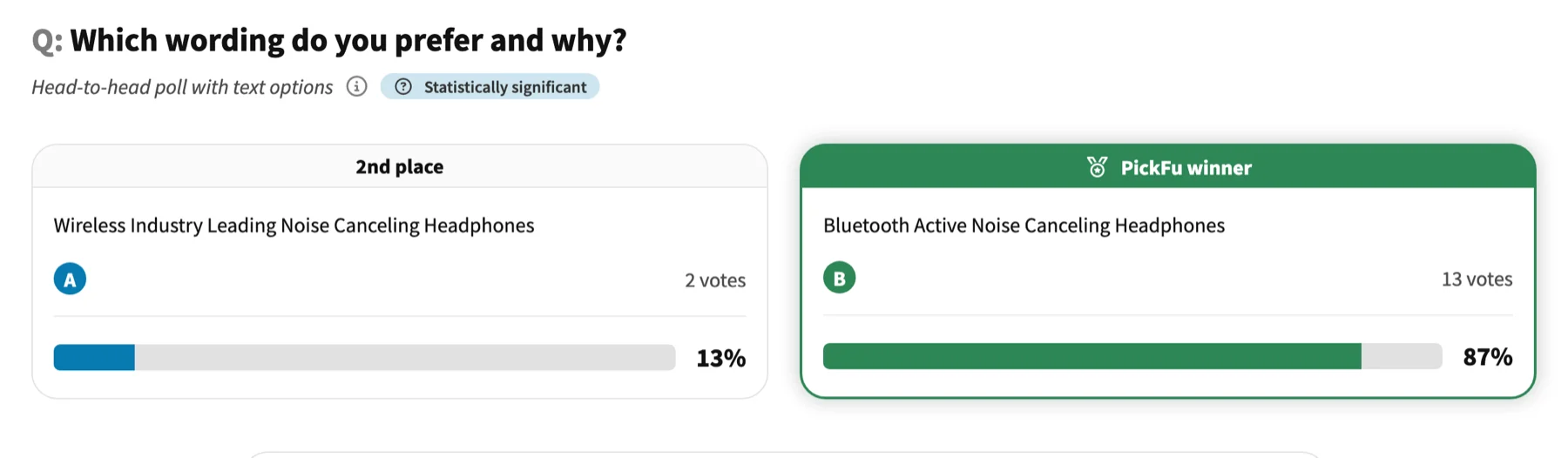 Rapid copy comparison example poll