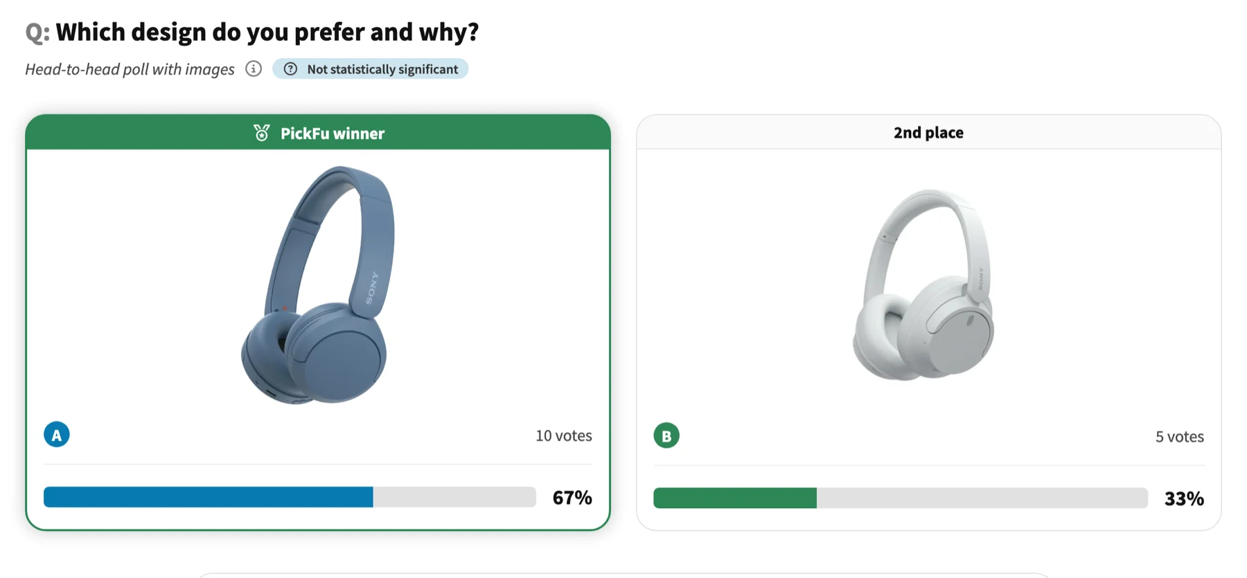 Rapid design comparison example poll