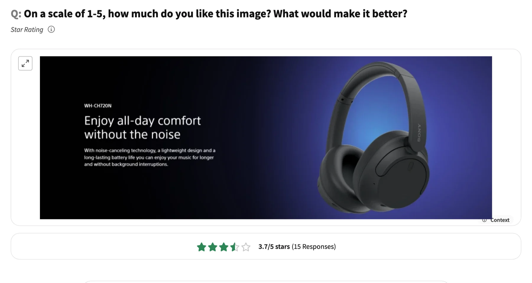 Rapid image feedback example poll