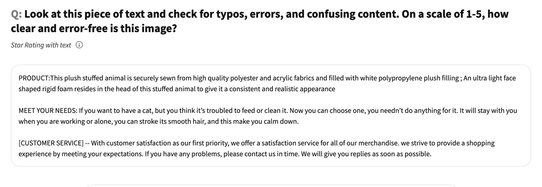 Writing quality control example poll