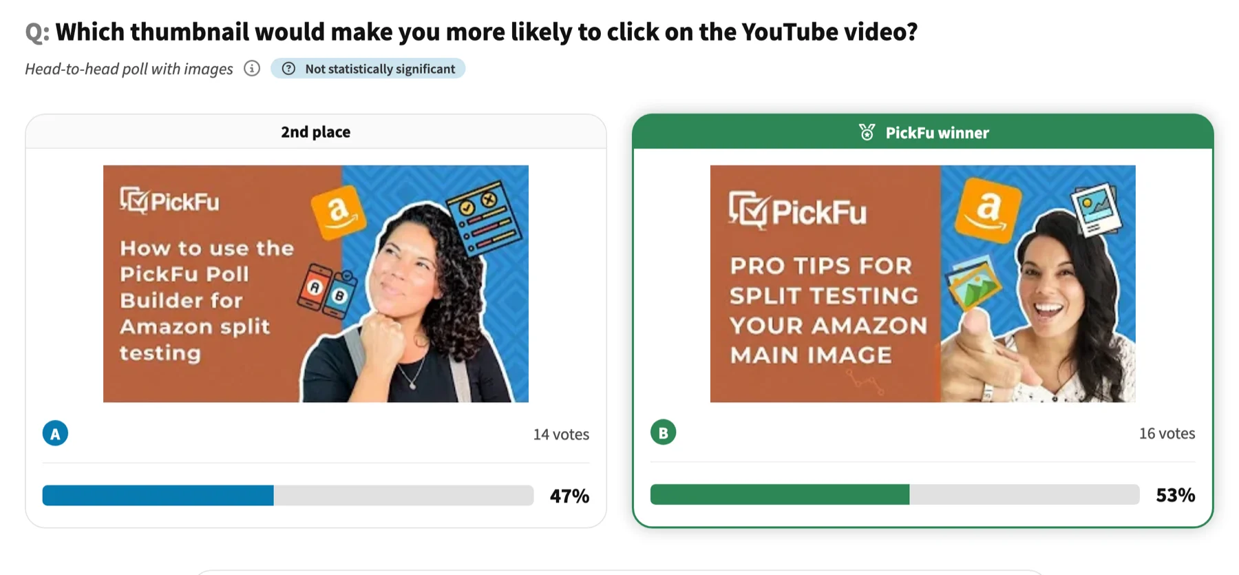 YouTube thumbnail comparison example poll