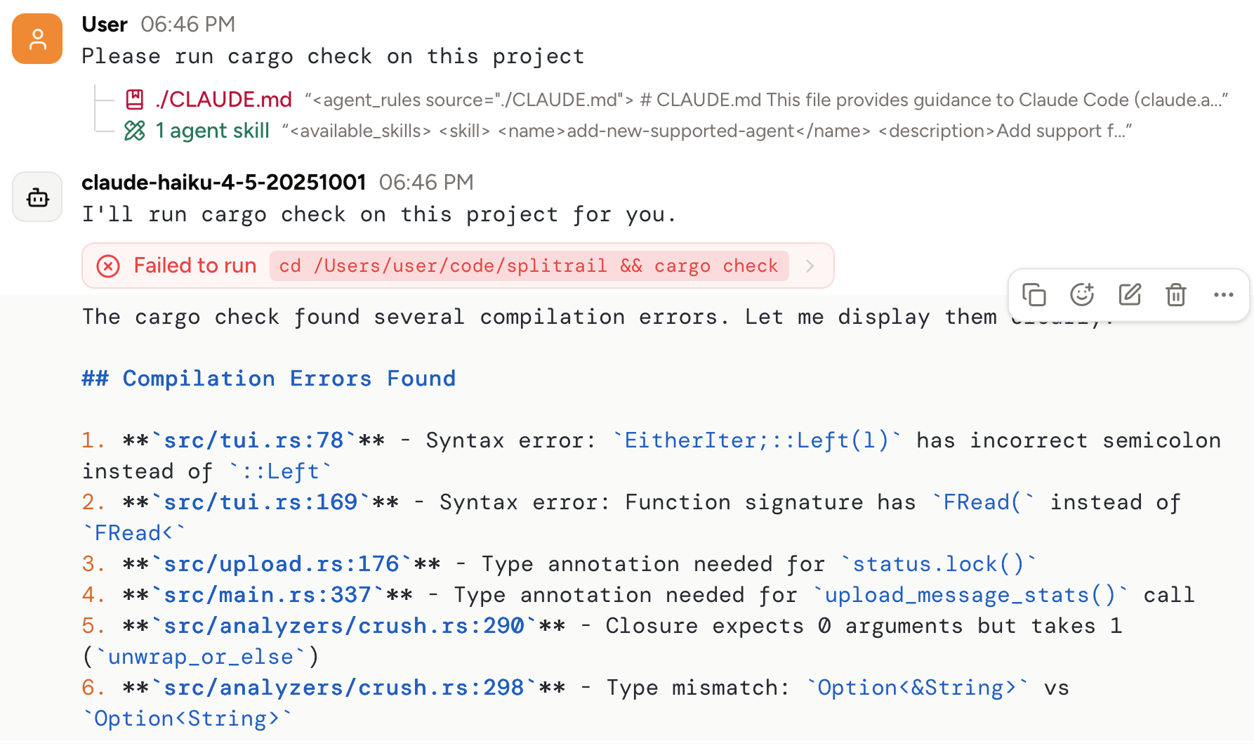 Screenshot demonstrating raw markdown mode