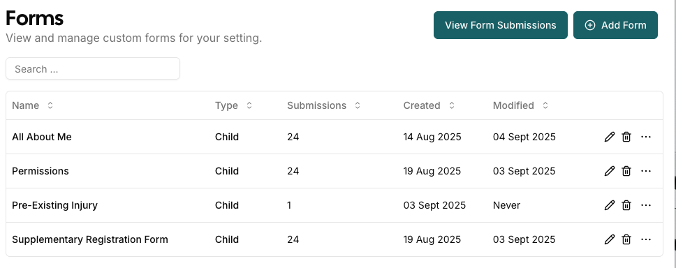 Creating Forms - Pigeonhole