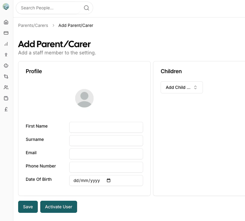 Parent/Carer from Child View