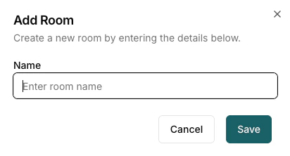 Add Room dialog