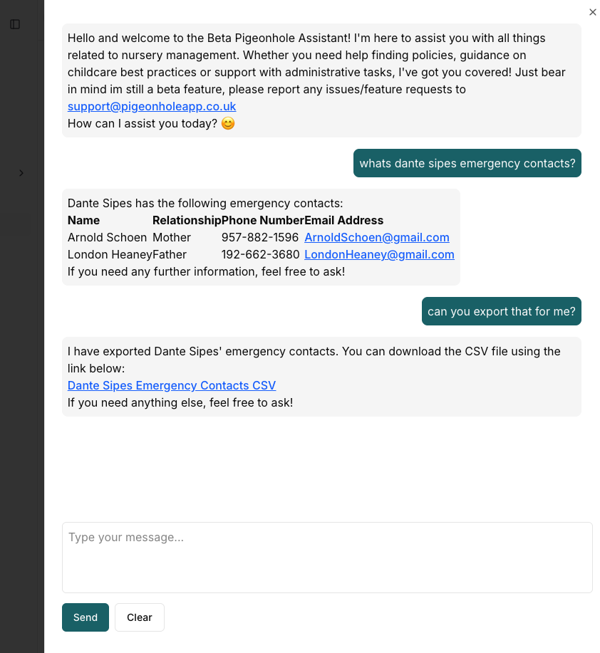 AI Assistant Chat Window
