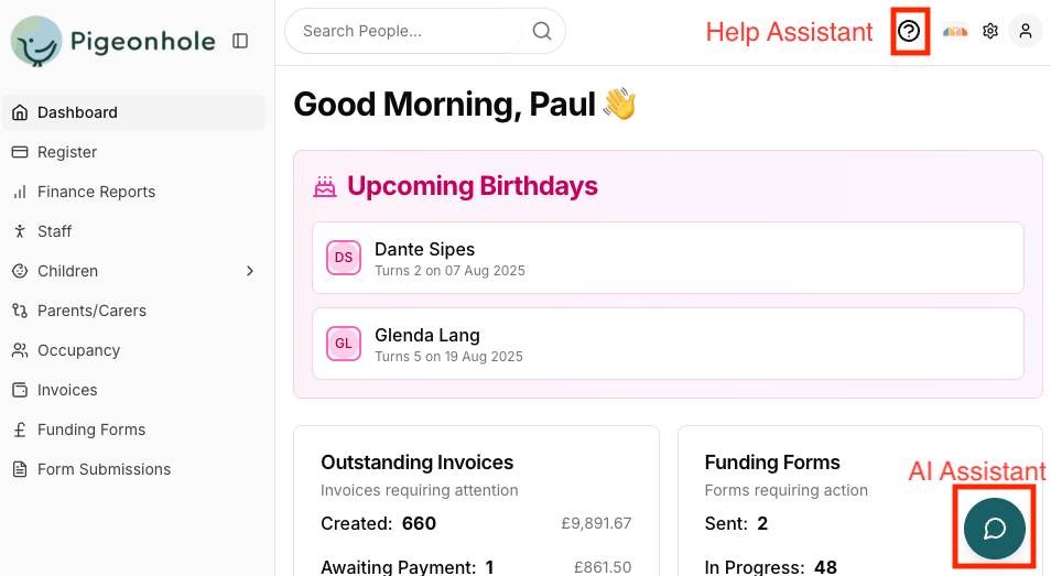 AI Assistant Chat Window
