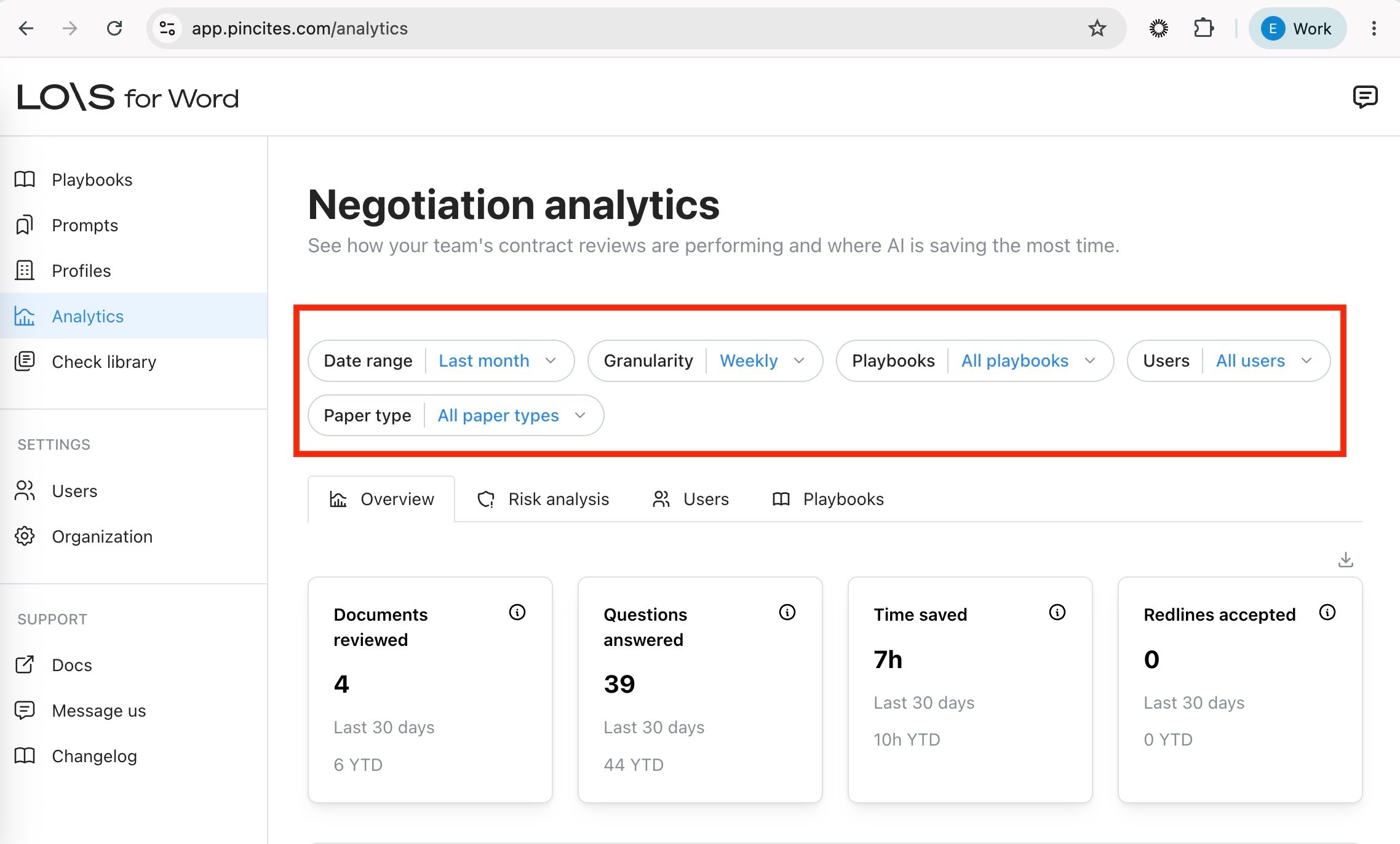 Analytics Page Filters