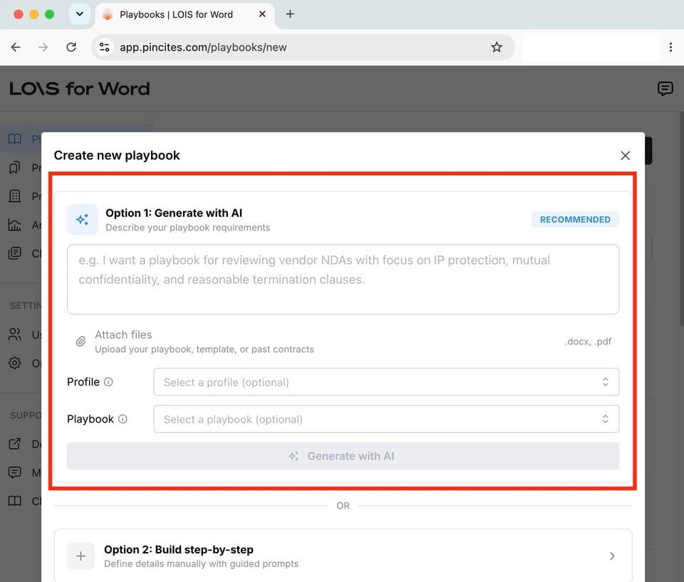 Playbook Generatewith AI