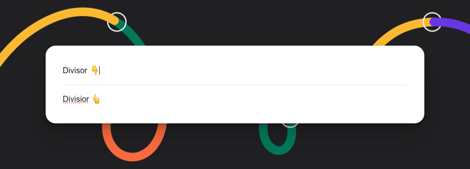 Linha divisória no email