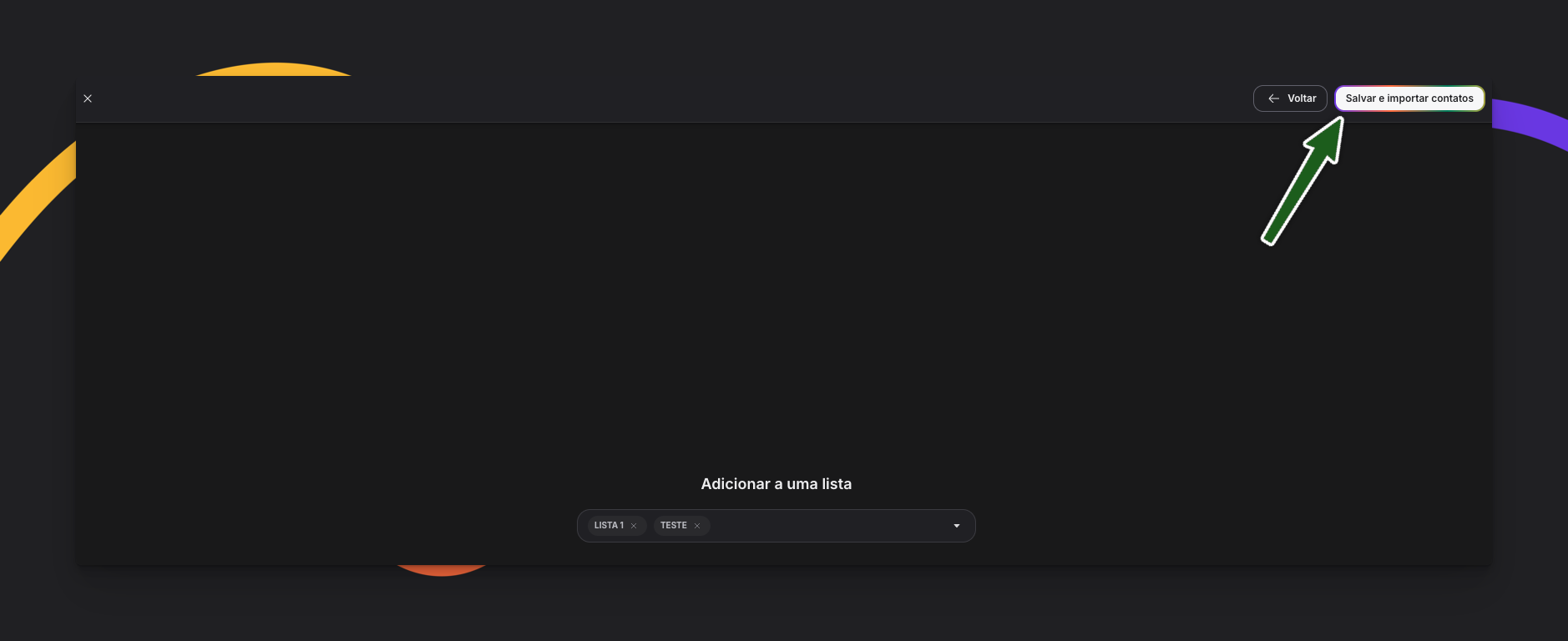 Confirmar Importacao