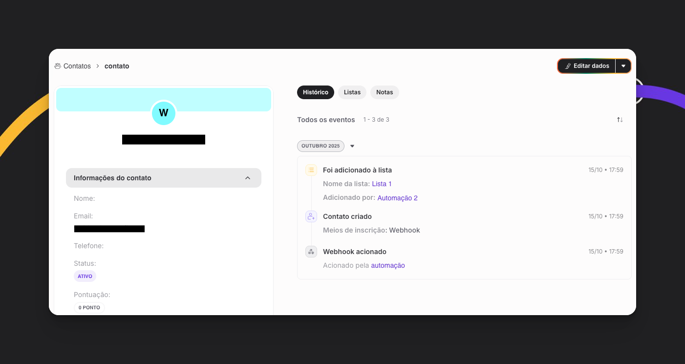 Historico Contato Webhook