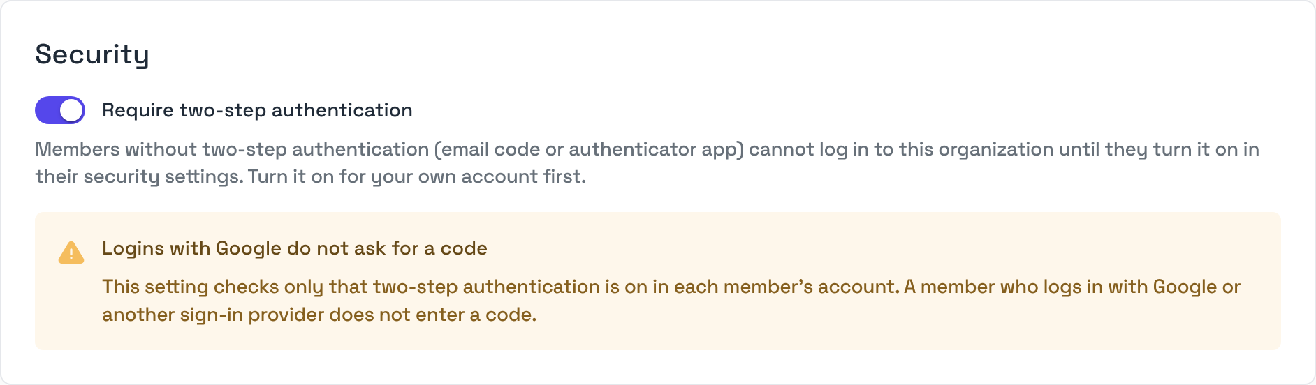 Byteful Require Two-step Authentication