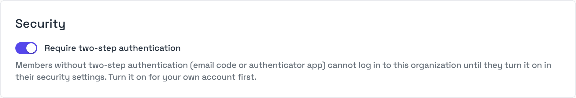 Byteful Require Two-step Authentication