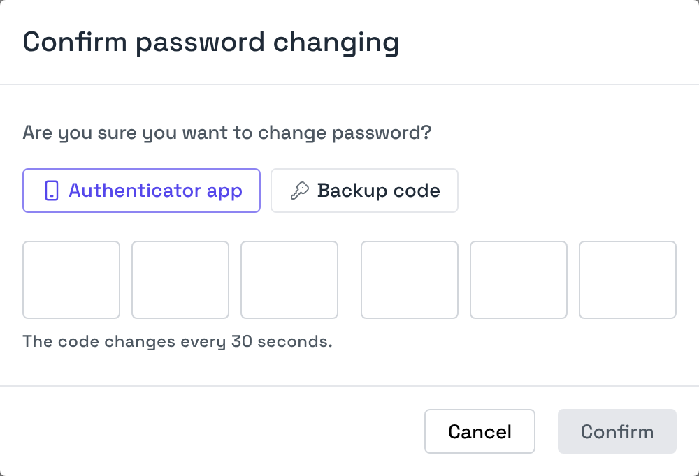 Byteful Confirm a Change With 2FA