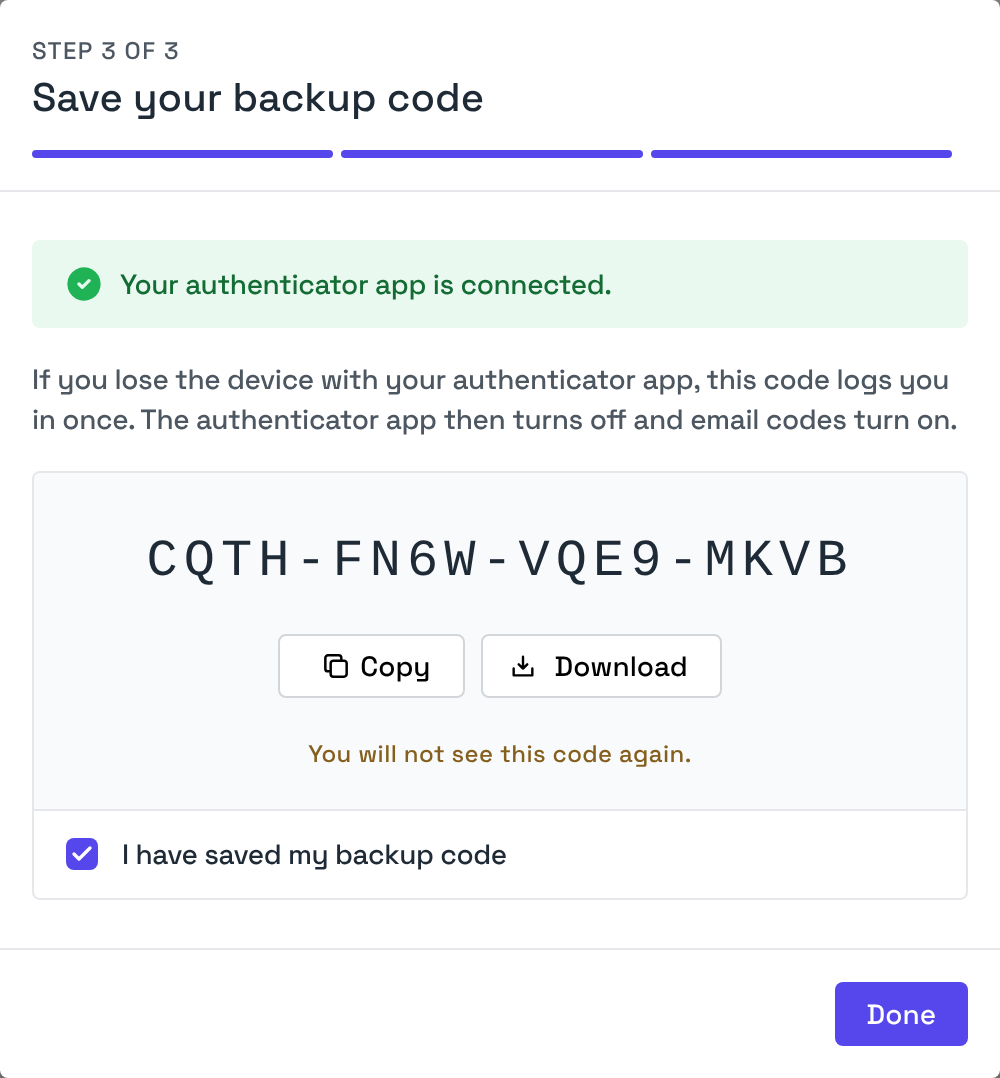 Byteful Save Your Backup Code