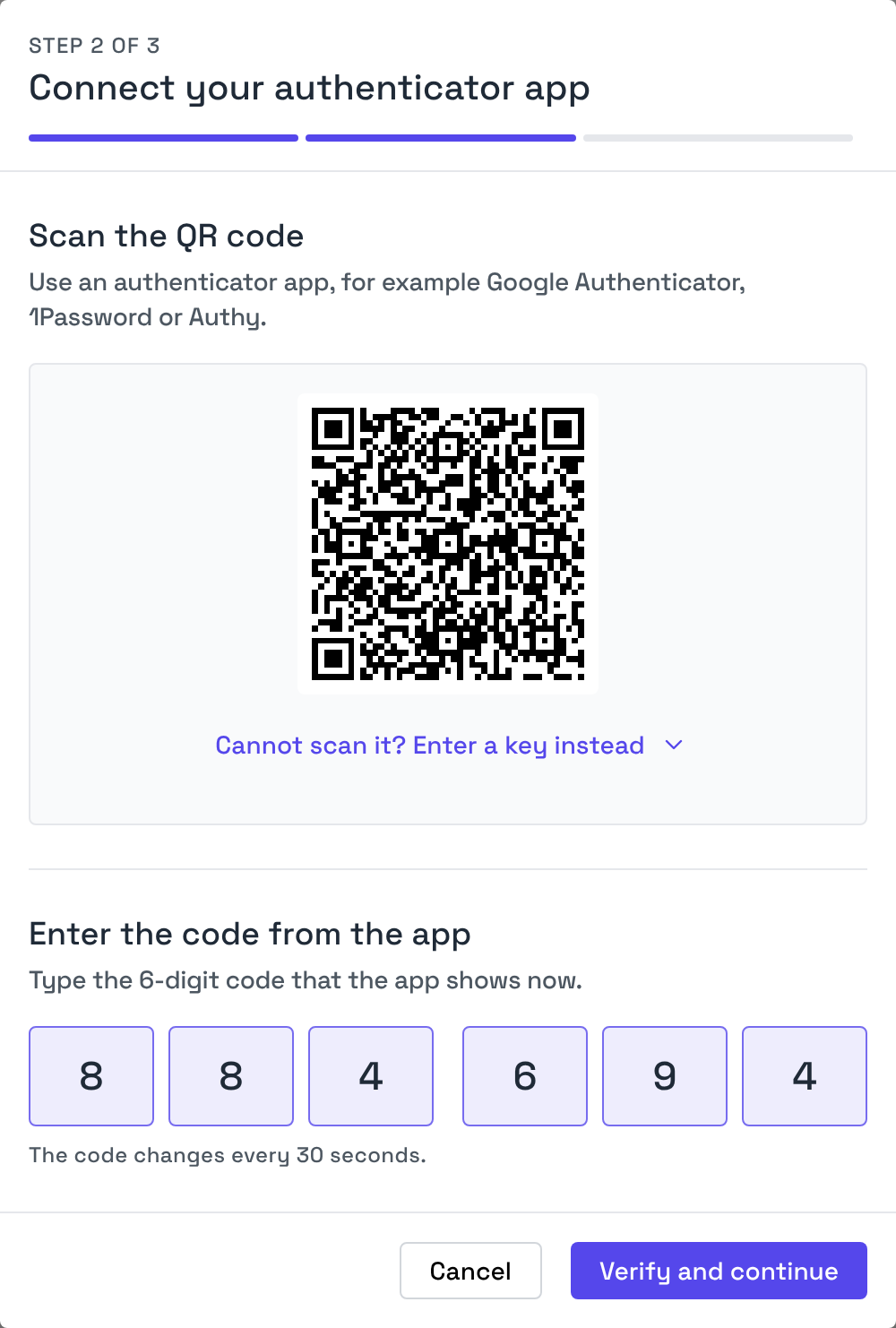 Byteful Connect Your Authenticator App