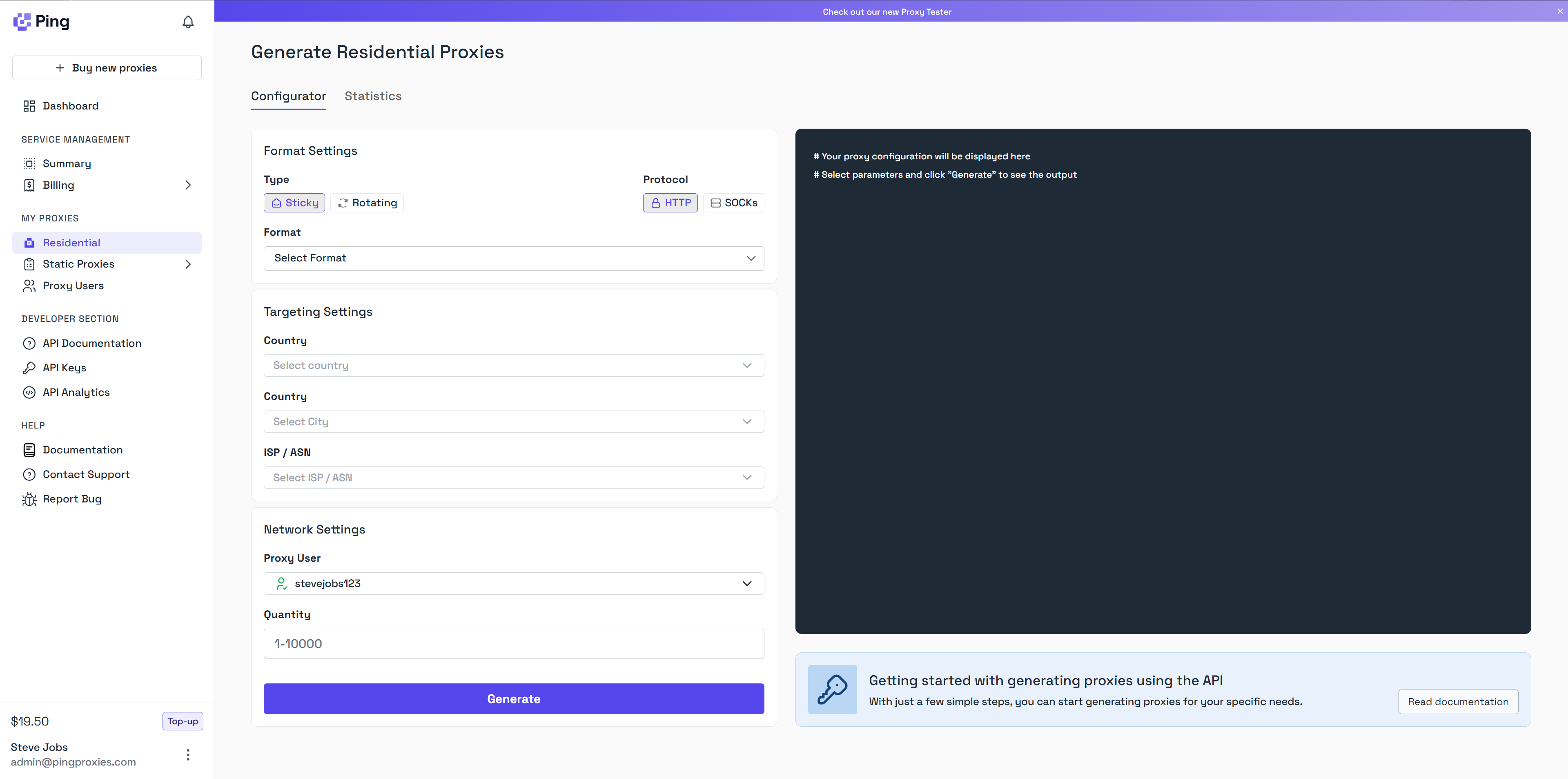 Ping Proxies Residential Proxies Generator