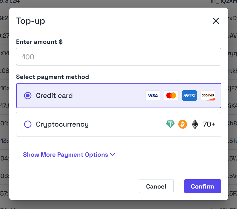 Ping Proxies Top Up Credit