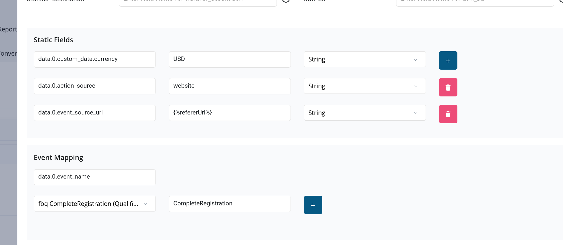 Facebook Event Static Field