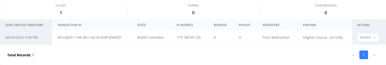 Click Routing Source Selection