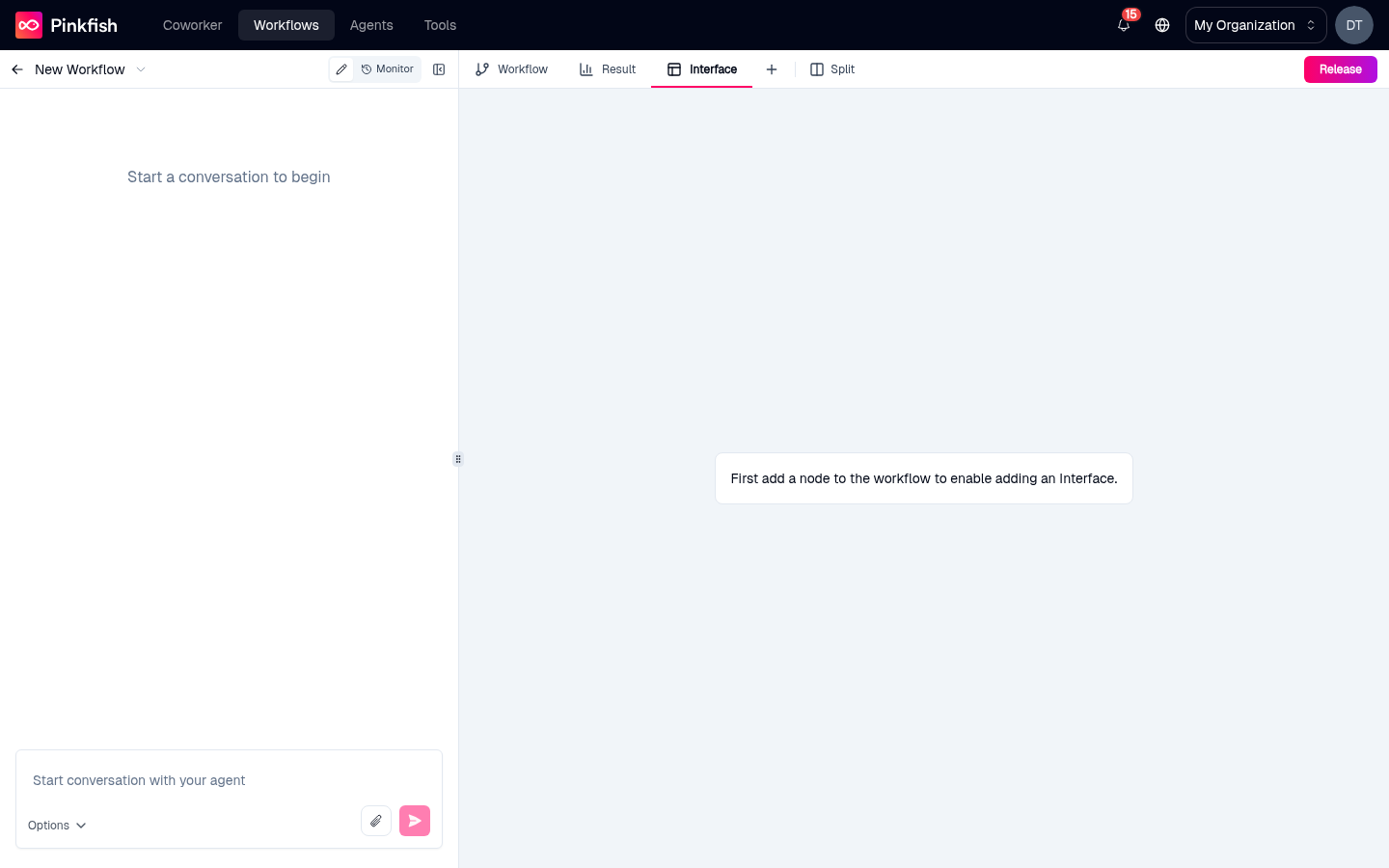 Interface Builder - Pinkfish - AI Agents & Workflows for Getting Work Done
