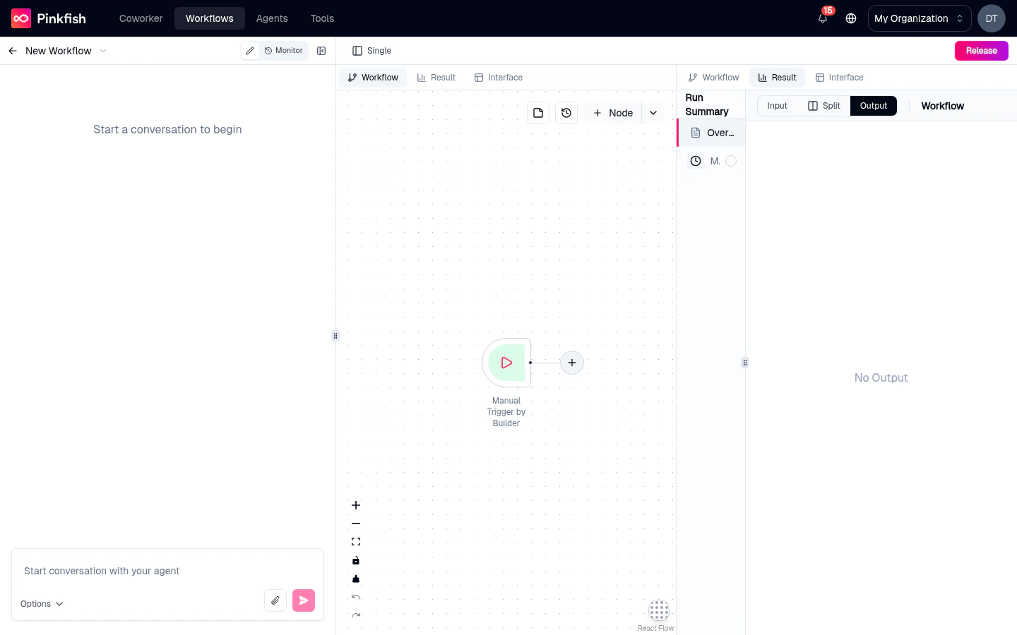 Editor in Split mode with two side-by-side panels and a divider between them.