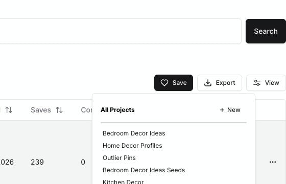 Pin Explorer Save picker with available Projects
