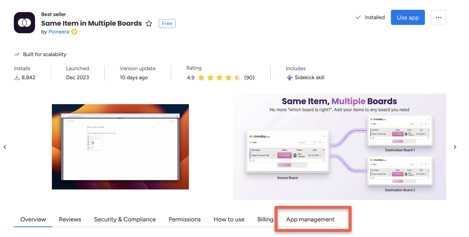 Same Item Multiple Boards listing in the marketplace