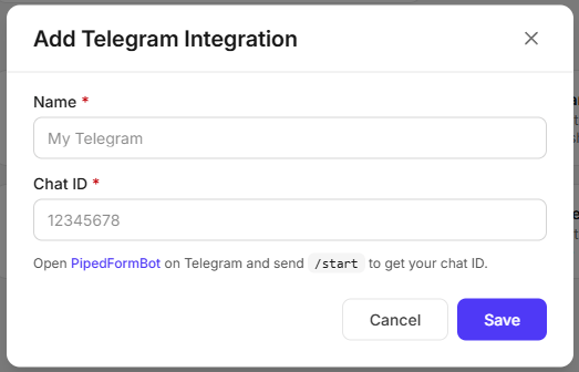 Add Telegram Integration