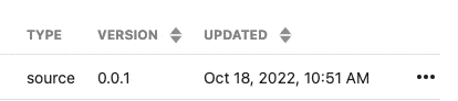 Creating a source from the Component dashboard