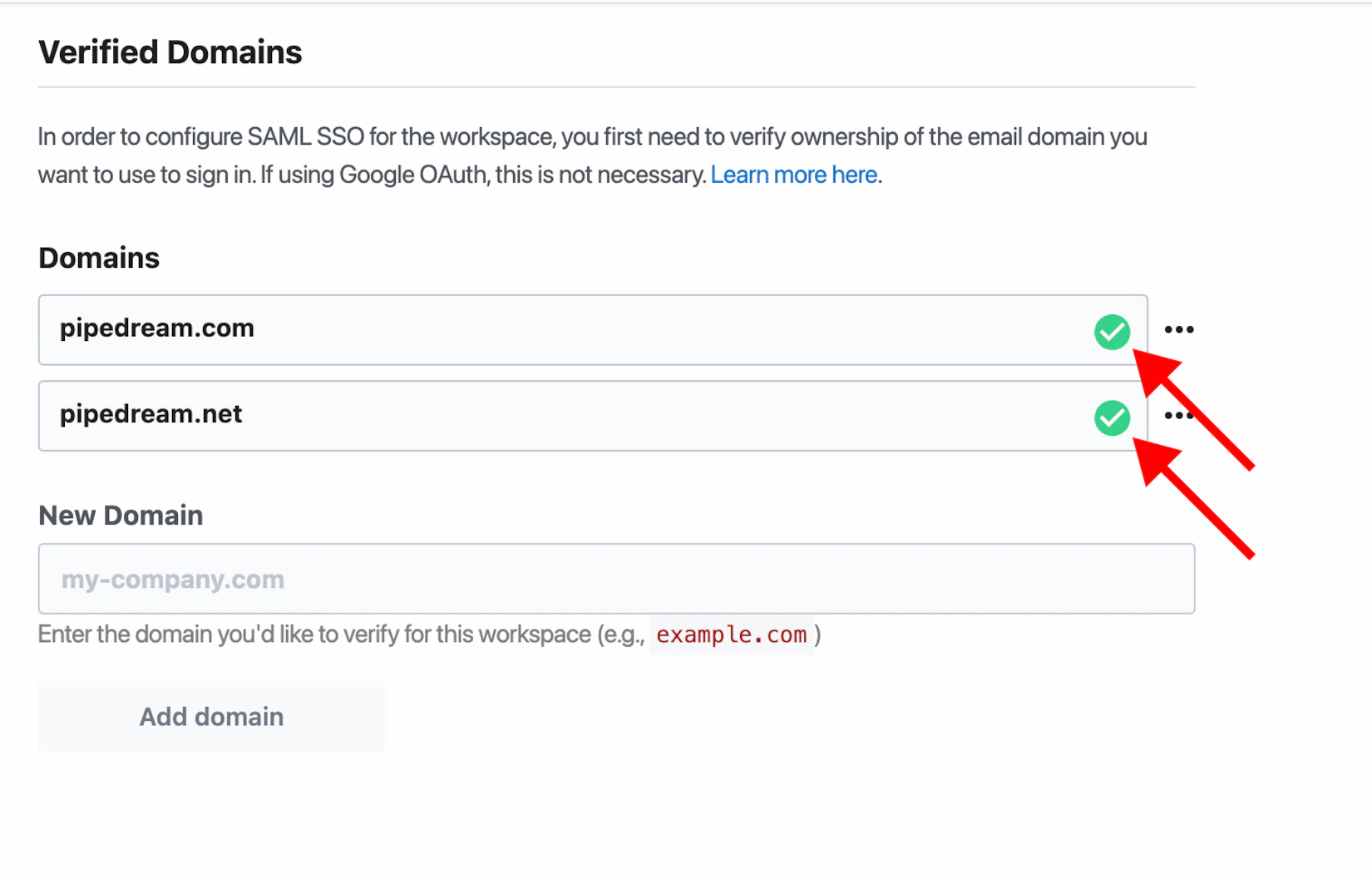 Domain Verification - Pipedream