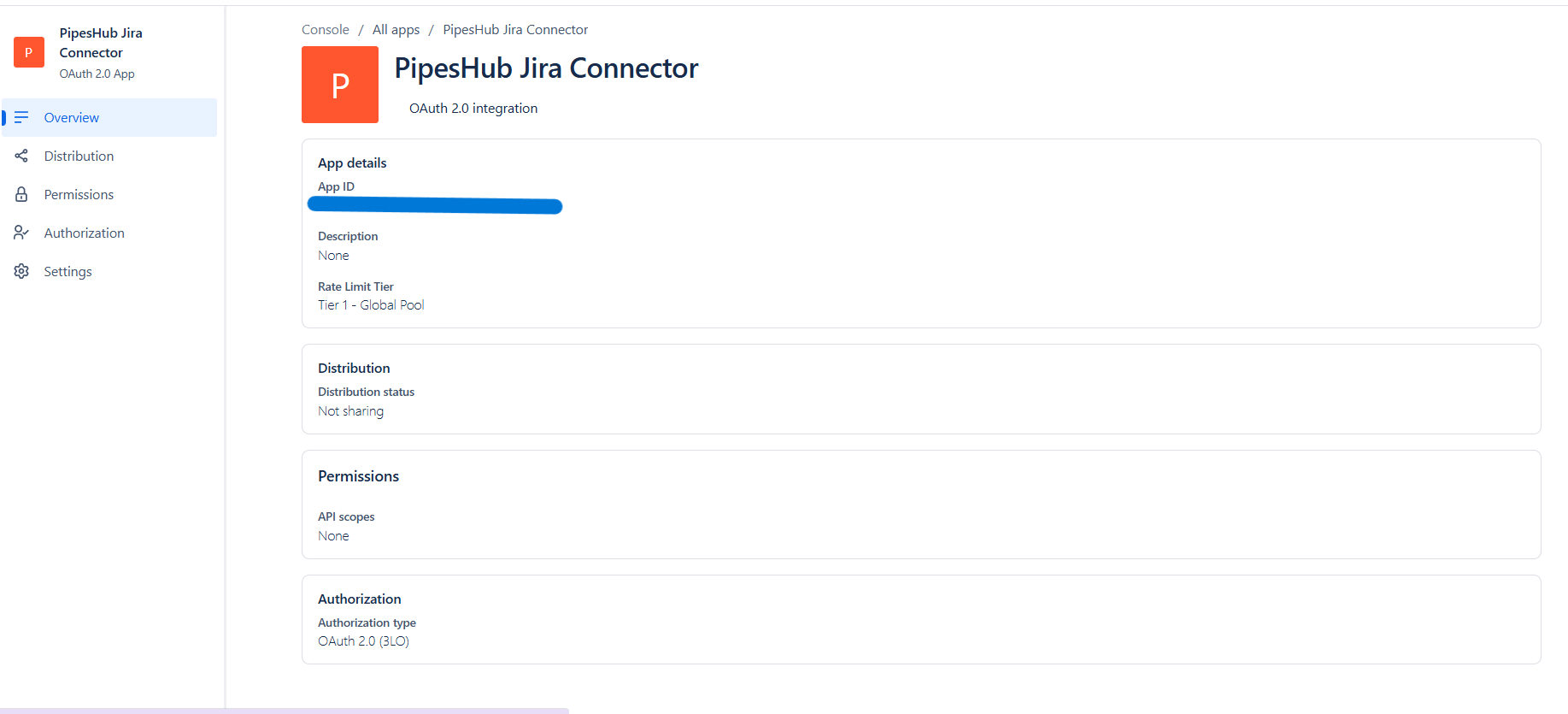 Application Overview Page