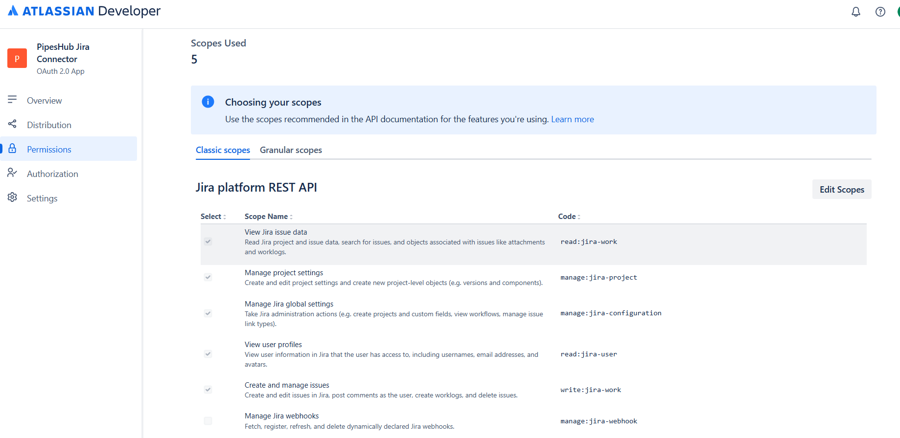 Jira Classic Scopes