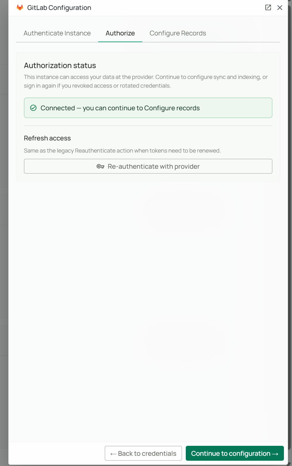 GitLab OAuth completed