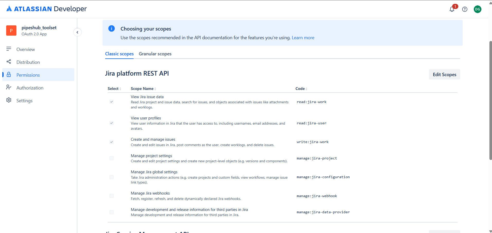 Jira Classic Scopes
