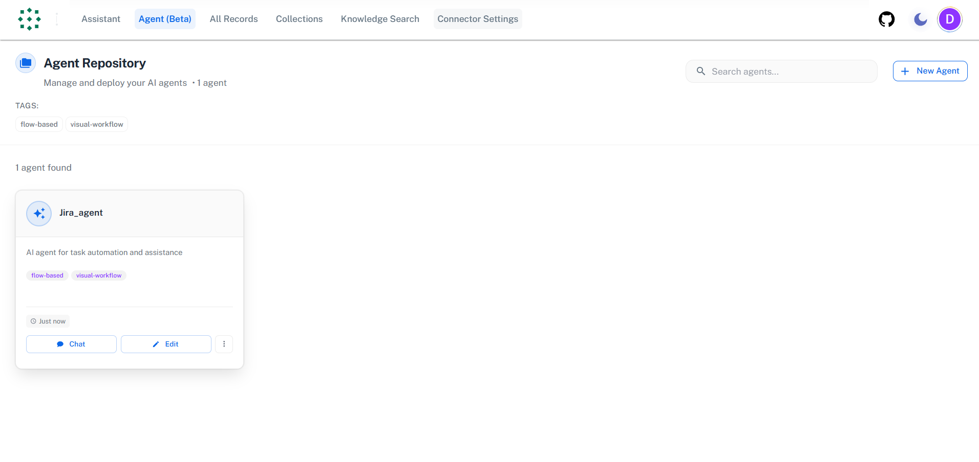 Agents Management Page