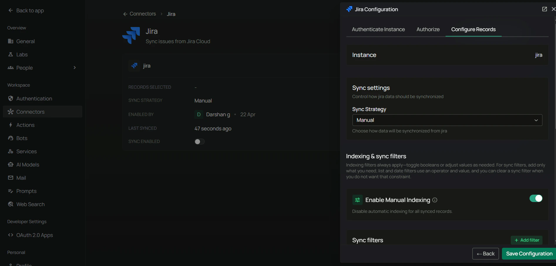 Configure Sync Strategy