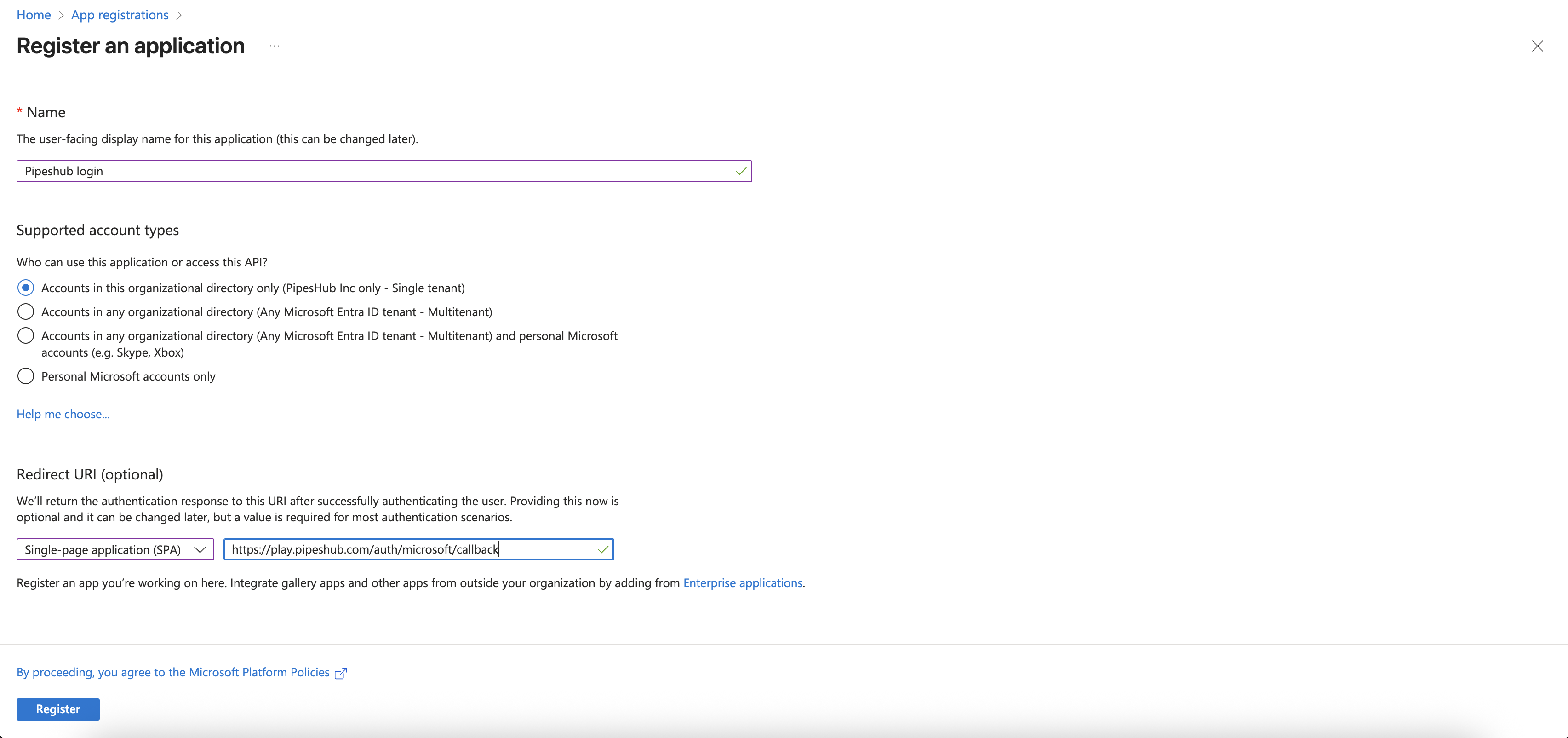 Azure AD App Registration