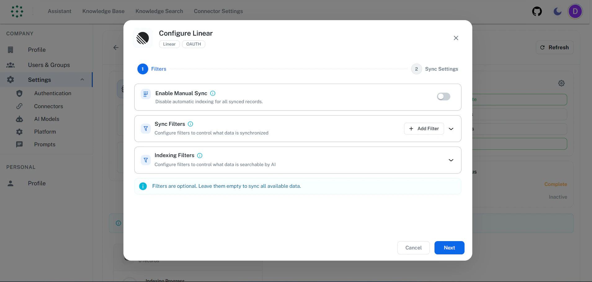 Enable Linear Connector