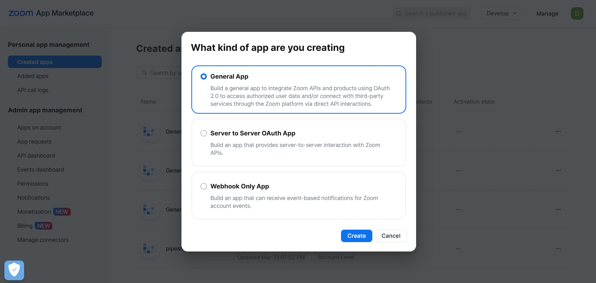 Build a General App on Zoom Marketplace