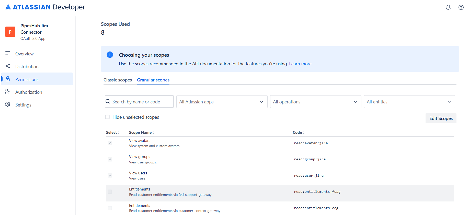 Jira API Granular Scopes