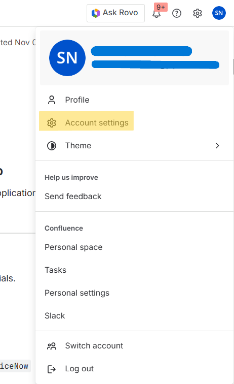 Access User Profile Settings