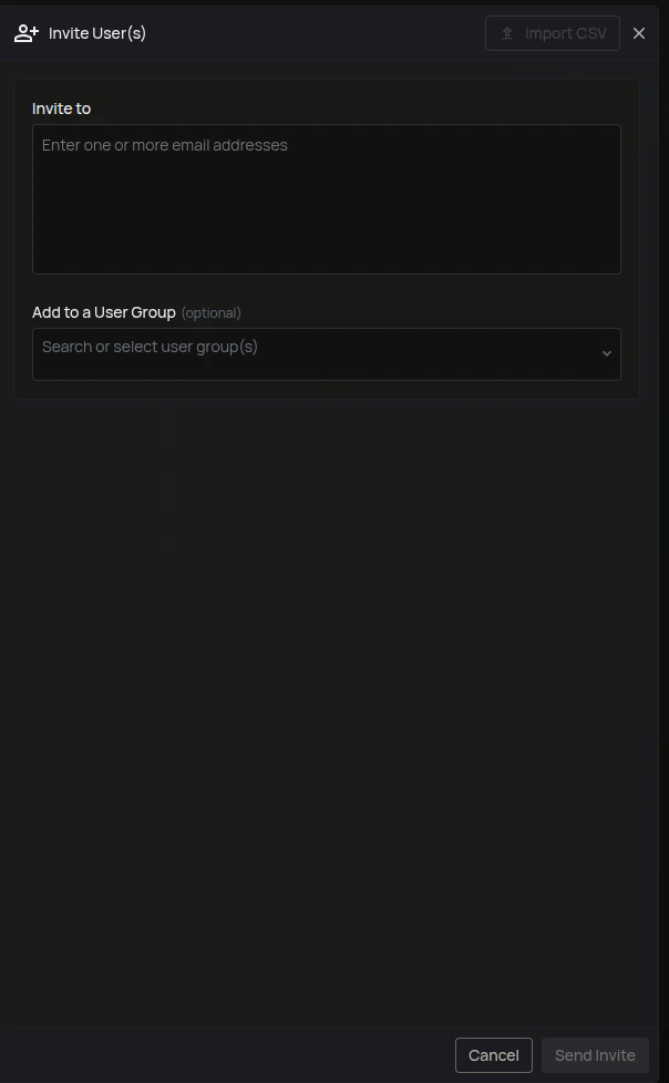 Assigning groups during user invitation