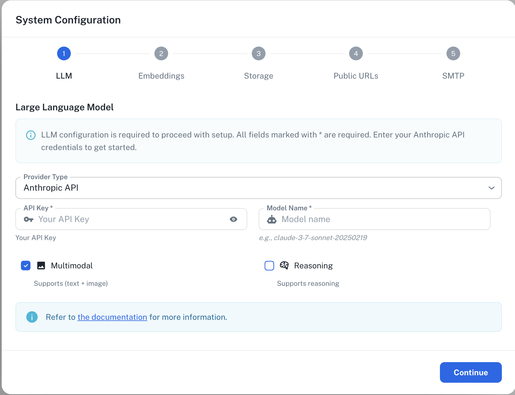 Anthropic Configuration Interface