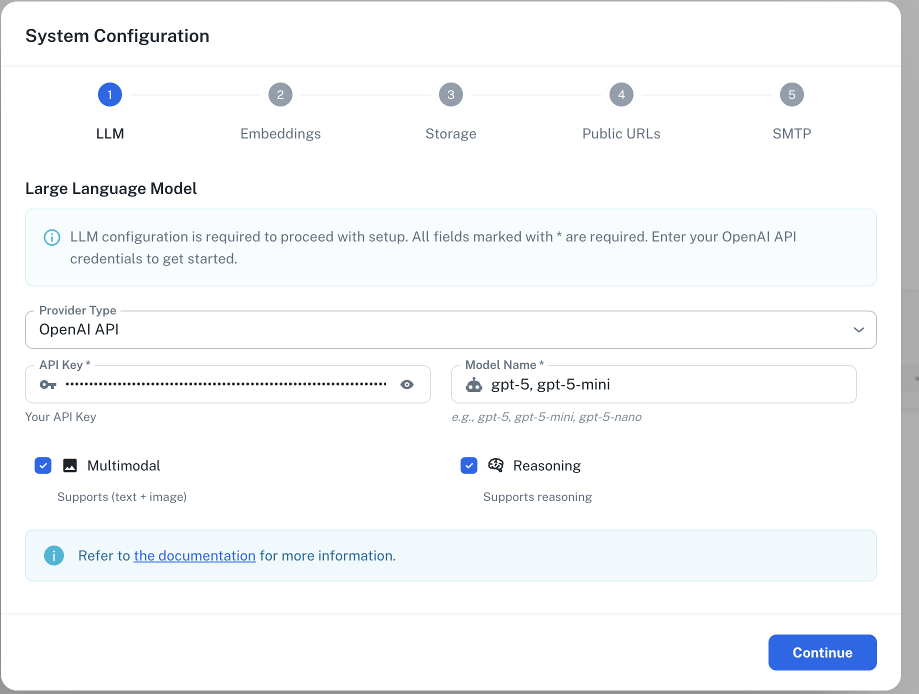 OpenAI Configuration Interface