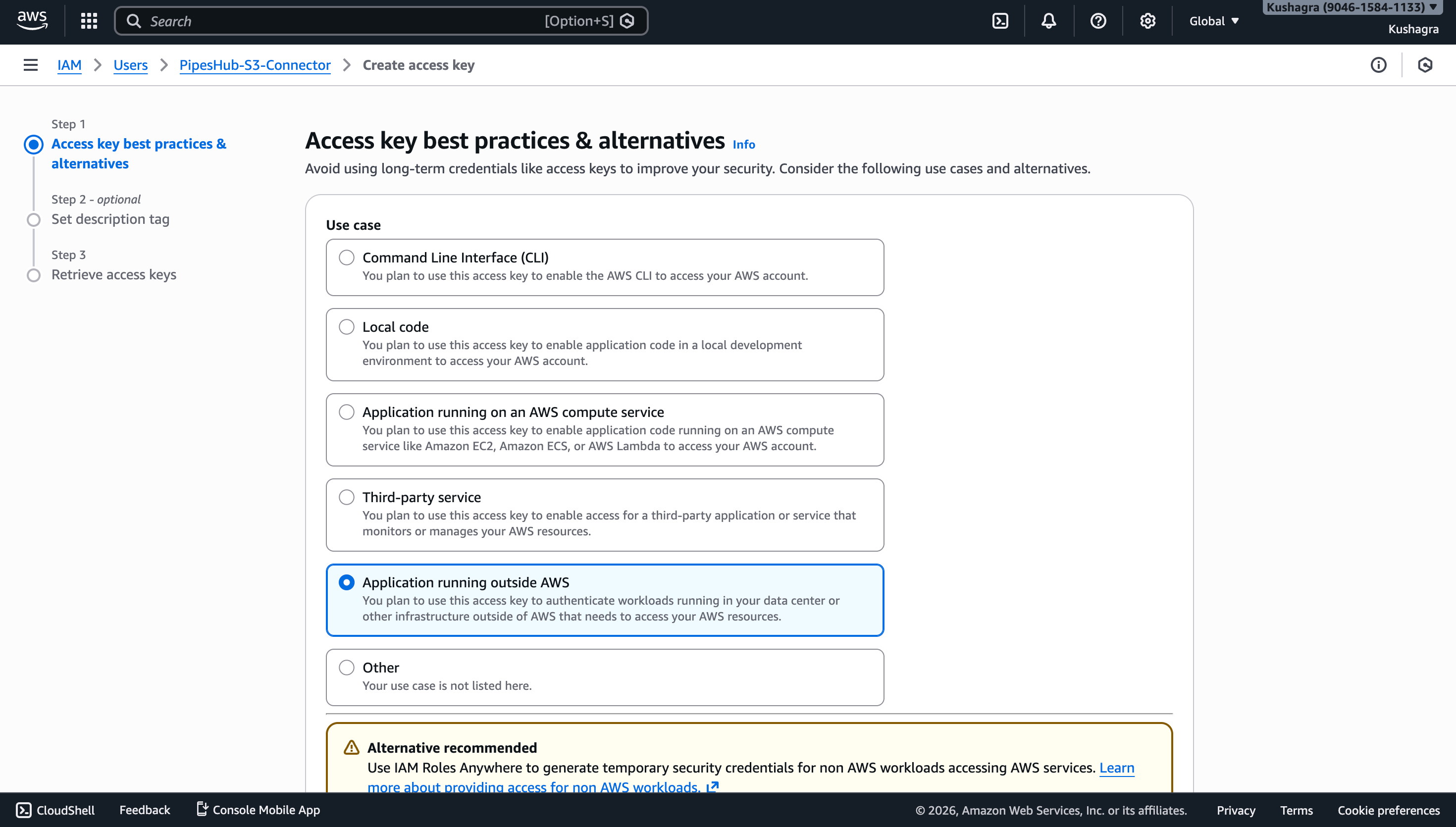Create Access Key